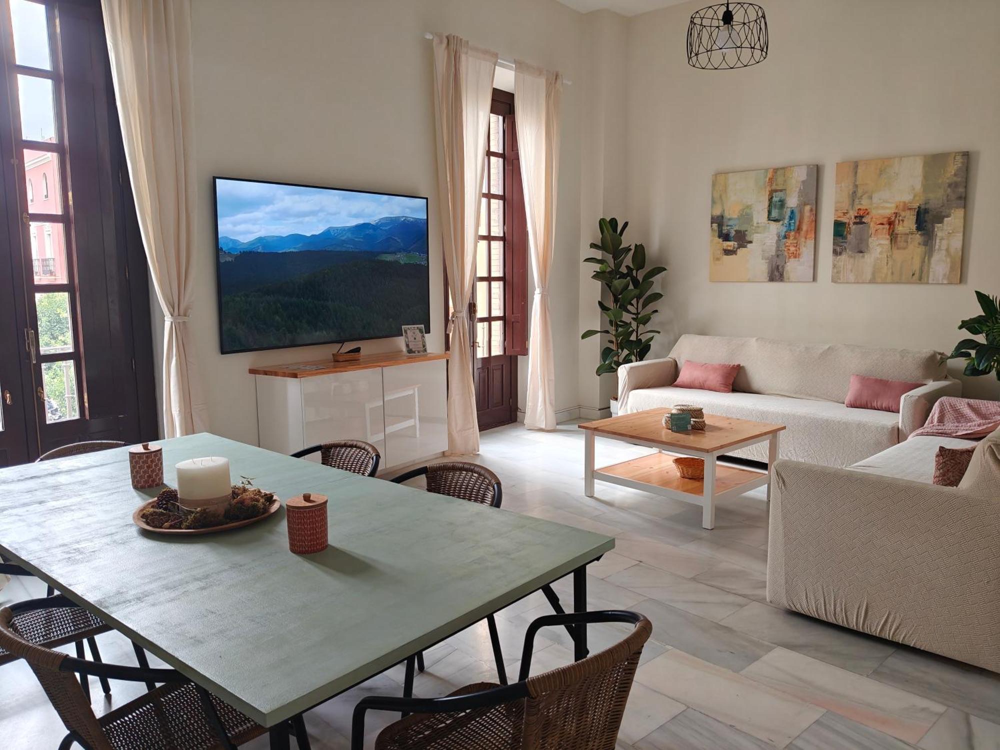 Charming Bright Apartment With Balconies On Cuesta Del Rosario Севиля Екстериор снимка