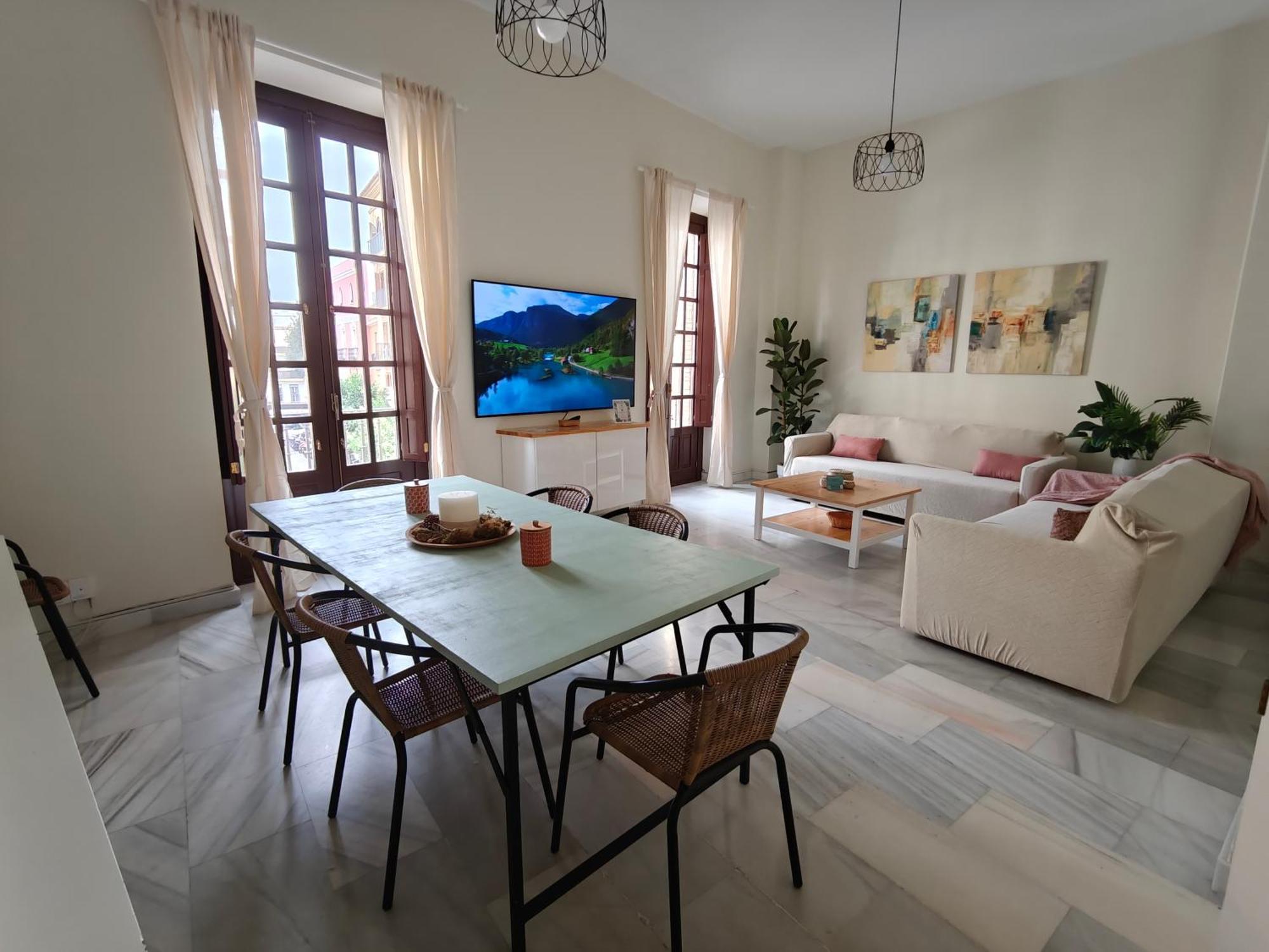 Charming Bright Apartment With Balconies On Cuesta Del Rosario Севиля Екстериор снимка